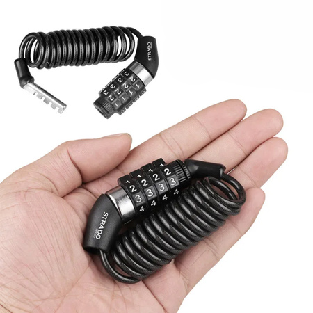 Zapięcie rowerowe blokada do roweru łańcuch linka na kod szyfr 130cm, czarne