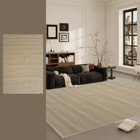 Dywan 120x170 do salonu pętelkowy duży japandi nowoczesny ciężki gruby POLO, beżowy