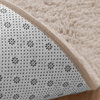 Dywan Okrągły Alpaca antypoślizgowy nowoczesny miękki pluszowy 90x90, beżowy