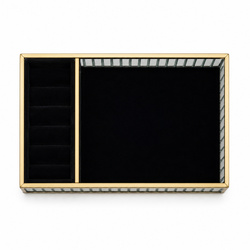 Szklana szkatułka na biżuterię 26x13x4cm 4A Black