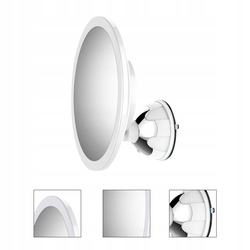 Lusterko kosmetyczne do makijażu powiększające x10 podświetlane LED, biały