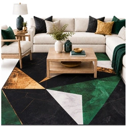 Dywan Novo 160x200 cm, Zielony Marmur - miękki do salonu i sypialni