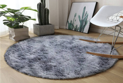 Shaggy Ombre Strado Round Carpet 200x200 OmbreSilver (Light Gray)