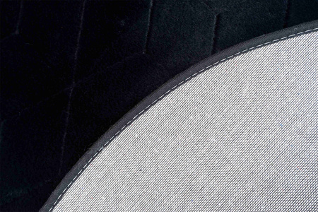 Dywan STRADO okrągły Rabbit 3D pluszowy miękki jak królik 160 Black