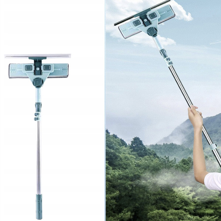 2w1 Teleskopowa Myjka Ściągaczka do mycia okien szyb luster 69-145cm, turkusowa