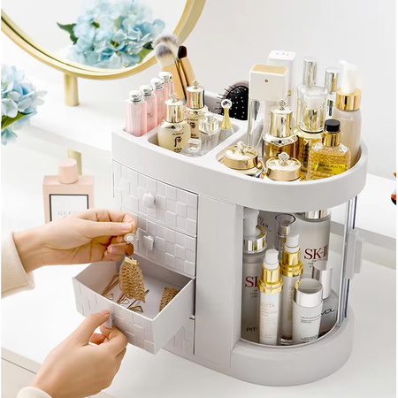 Casket Maya white organizer with door for jewelry and cosmetics modern large XXL trunk