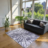 NOVO Strado modern tree trunk carpet for living room delicate grey velvet pattern Grey Trunk 140x200 cm