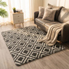 Dywan do salonu shaggy DECOR antypoślizgowy miękki puszysty modny 200x300 Black Cube