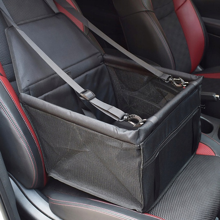 Fotelik Samochodowy DLA PSA KOTA Duży przewiewny TRANSPORTER Na Siedzenie, czarny