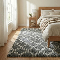 Dywan do salonu shaggy DECOR antypoślizgowy miękki puszysty modny 200x250 Grey Lantern