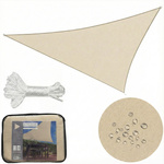 Żagiel przeciwsłoneczny szary trójkątny 3,6m ochrona UV wodoodporny +lina