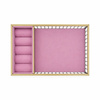 Szklana szkatułka na biżuterię 26x13x4cm 4A Pink