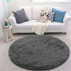Shaggy Strado 80x80 GreyNight round carpet (Dark Gray)