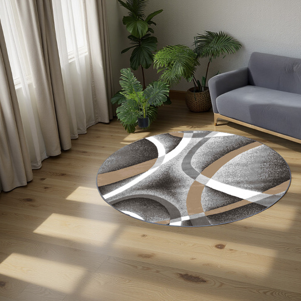 Dywan okrągły Novo 200x200 cm, Melodia - pluszowy, miękki do salonu i sypialni