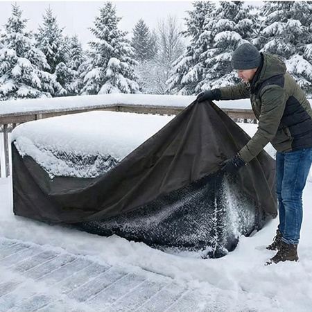 Pokrowiec na meble ogrodowe stół krzesła wodoodporny mocny 300x200x80cm XXL