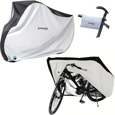 Duży Pokrowiec Na Rower Wodoodporny Motor Skuter 110x200x70cm XXL Ściągacz, biały