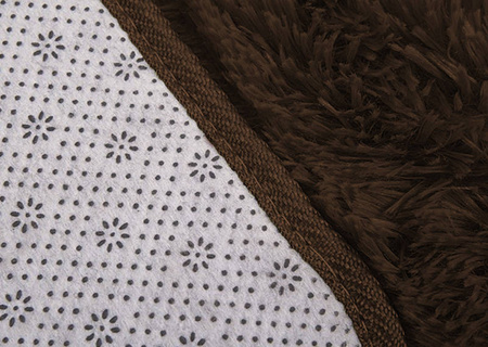 Dywan Shaggy antypoślizgowy nowoczesny salon miękki puszysty 60x90, ciemnobrązowy