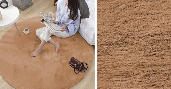 Rabbit Strado 120x120 round rug LightCamel (Beige)