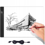 DESKA kreślarska STRADO podświetlana LED A4 Tablica tablet graficzny kalka
