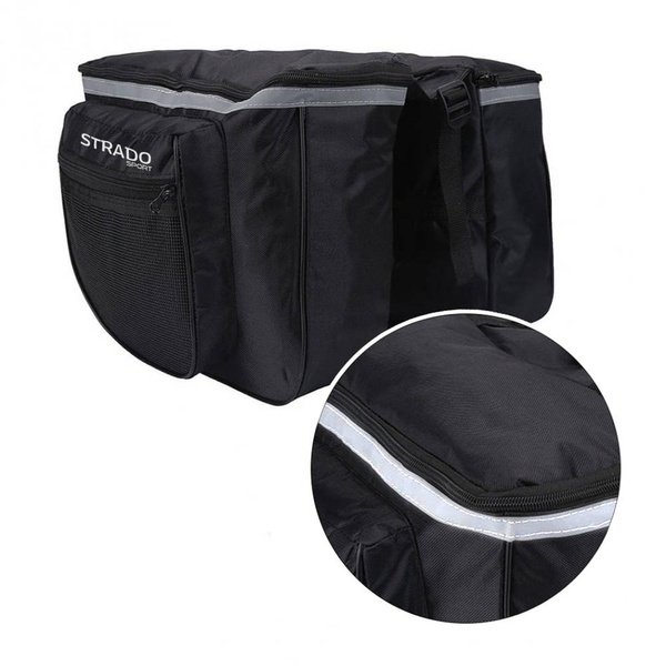 Double 25L Strado bike rack pannier bag (Black)