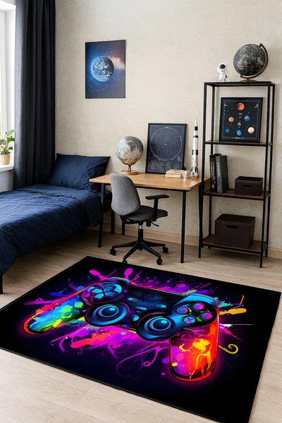 Dywan gamingowy 3D ColorPad 140x200 cm - nowoczesny wzór 3D do pokoju gracza