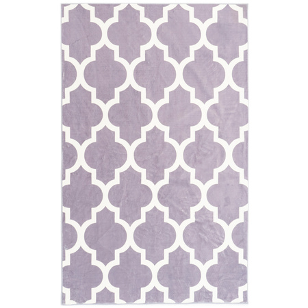 NOVO Strado modern carpet for living room delicate grey velvet pattern Morocco Grey 160x200 cm