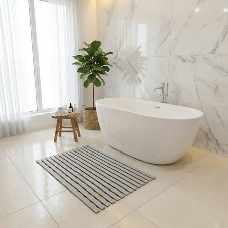 Mata łazienkowa antypoślizgowa do łazienki do wanny pod prysznic 43x61cm (Szara)