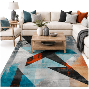 Dywan Novo 120x160 cm - Nowoczesne Trójkąty - miękki do salonu i sypialni