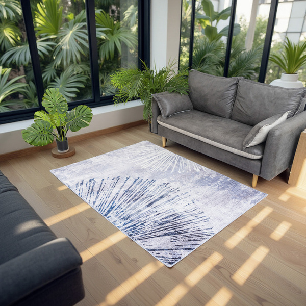 NOVO Strado modern carpet for living room delicate gray pattern velvet Gray Shine 140x200 cm