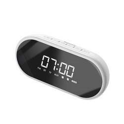 Głośnik bezprzewodowy Bluetooth zegar budzik Baseus Encok E09 (Biały)