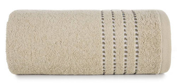 Gruby bawełniany ręcznik Fiore 50x90 500g/m2 Eurofirany (Beżowy)
