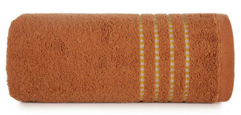 Gruby bawełniany ręcznik Fiore 70x140 500g/m2 Eurofirany (Ceglany)