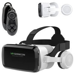 Okulary VR 3D do wirtualnej rzeczywistości gogle - Shinecon G04BS + słuchawki + Pilot Bluetooth
