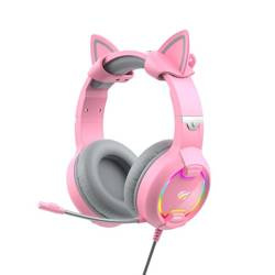 Słuchawki gamingowe Havit GAMENOTE H2233d RGB (Różowe)