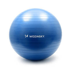 Wozinsky piłka gimnastyczna 65 cm do ćwiczeń rehabilitacyjna niebieski