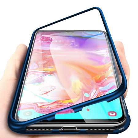 Etui Magnetyczne Front+Back do Samsung Galaxy S20+ (Niebieskie)