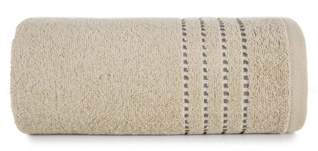 Gruby bawełniany ręcznik Fiore 50x90 500g/m2 Eurofirany (Beżowy)