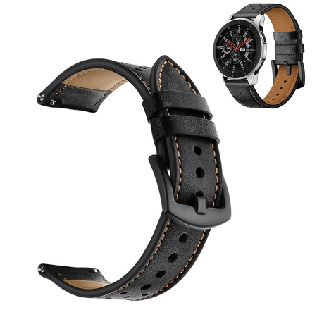 Pasek Skórzany Galaxy Watch 46 mm - Black