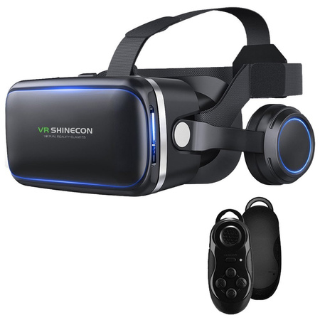 Zestaw Okulary 3D VR Shinecon VR 10 2019 Słuchawki+ Pilot